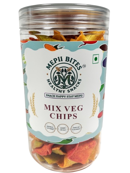 Mepii Bites Mix Veg Chips (Chaat Masala) — Chaat Masala & Black Salt